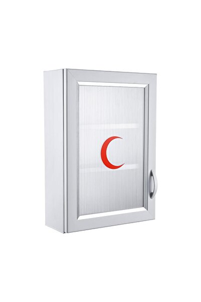 Omnipazar CLK-159 PVC İlk Yardım Ecza Dolabı 3 Raflı Kapaklı Beyaz