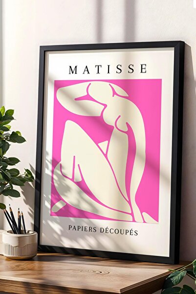 Saturn Henri Matisse Papiers Decoupes Framed Painting - Paper Cut Art - Eclectic Style Wall Decor
