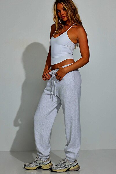 S&A DESIGN Women's Winter 2 Thread Ribbed Thick Fleece Lined Combed Cotton Fabric Jogger Sweatpants