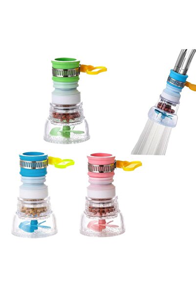 Generic 3 Pack Water Filter Faucet Filter, 360 Degree Adjustable Water Tap Kitchen Shower Faucet E