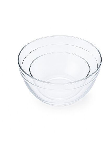 Simax 3-Piece Blown Glass Bowl Set – Heat Resistant, Healthy Borosilicate Gla...