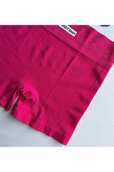 TEKDEMİR طقم رياضي نسائي مع سترة ضيقة وسروال قصير مبطن من الليكرا