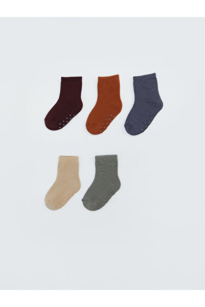 LC Waikiki Green Boys' Towel Socks, Pack of 5