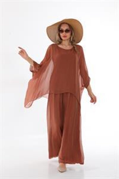 EREN STYLE Italian Bat Sleeve Silk Blouse