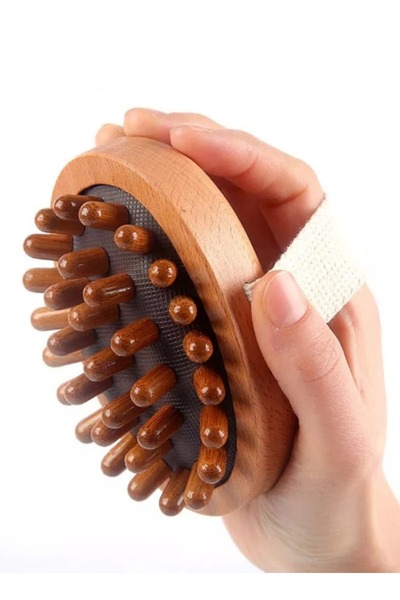 Fstyle فرشاة تدليك واسترخاء الجسم للتنحيف ومقاومة السيلوليت من الخشب الطبيعي