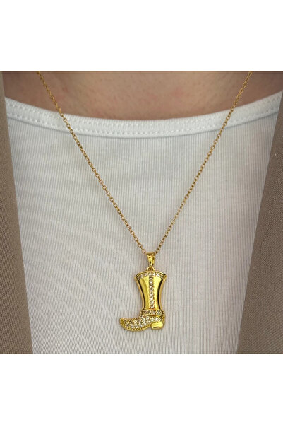 STAİNLES قلادة أحذية رعاة البقر اللامعة