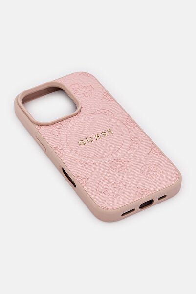 Guess iPhone 16 Pro Magsafe Metal Logo Protective Case, Pink