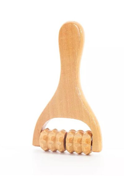 Fstyle أداة التدليك من الخشب الطبيعي بحلقات قابلة للدوران متعدد الاستخدامات