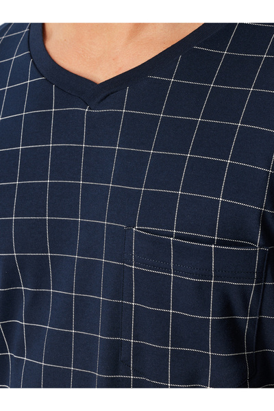 Schiesser Nachthemd lang - Fine Interlock Seitliche Schlitze Am