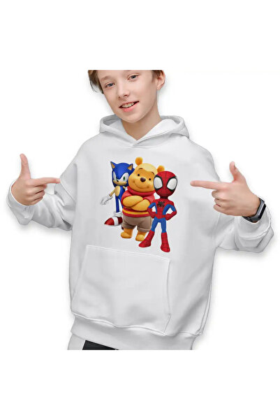 OEM Παιδική Μπλούζα Φούτερ για Αγόρια Sonic Winnie Spidey Spiderman
