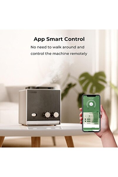 Aromadd 2000 Sq Ft Smart Waterless Diffuser, 2×200ml Dual Nozzle (Gold Titanium)