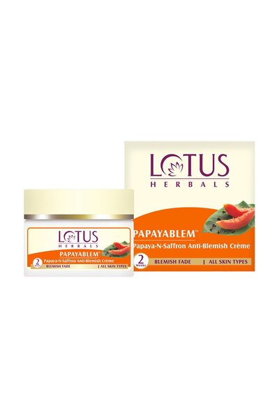 Lotus Herbals كريم البابايا والزعفران المضاد للبقع - كريم تفتيح البشرة 50 جم