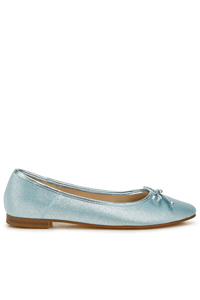 london Rag Women Metallic Ballet Flats in Baby Blue