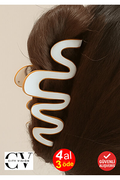 cityvision Cataramă metalică ondulată 11 cm Culoare albă - Elegantă și durabilă