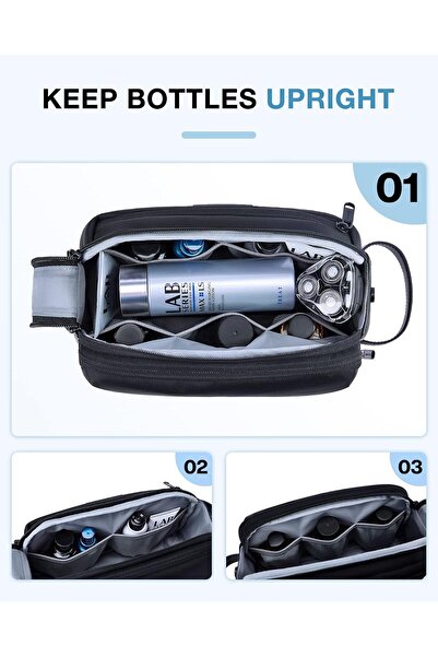 BAGSMART Toiletry Bag for Men, Large Travel Toiletry Organizer, Dopp Kit Water-resistant Shaving Bag
