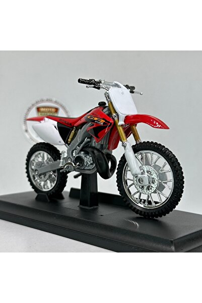 WELLY Honda CR250R 1:18 Diecast Motosiklet Model – Lisanslı Metal Maket Oyunc...