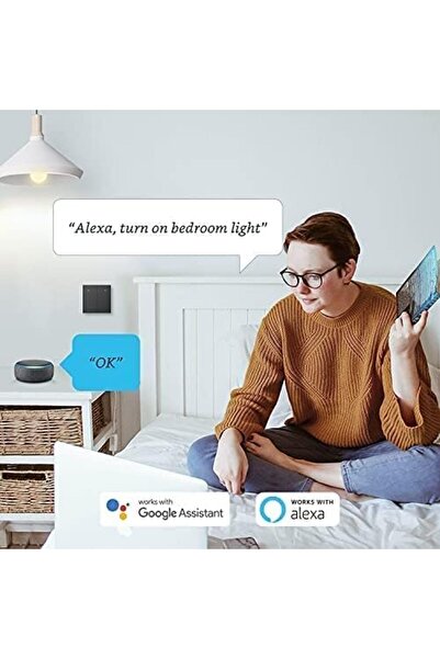 Broadlink Smart Wall Light Switch, Single Live Wire Switch, No Neutral or Capacitor Required, Push B