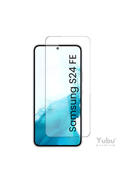 yubu Samsung Galaxy S24 FE Uyumlu Şeffaf Temperli Cam Ekran Koruyucu
