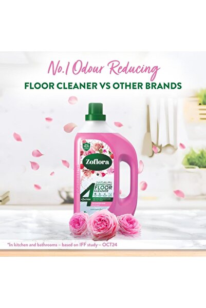 Zoflora 4in1 Enchanted Rose Disinfectant Floor Cleaner 1.8 Litres for Fresh and Safe Cleaning