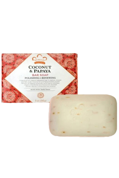 Nubian Heritage قالب صابون بجوز الهند والبابايا من نوبيان هيريتاج