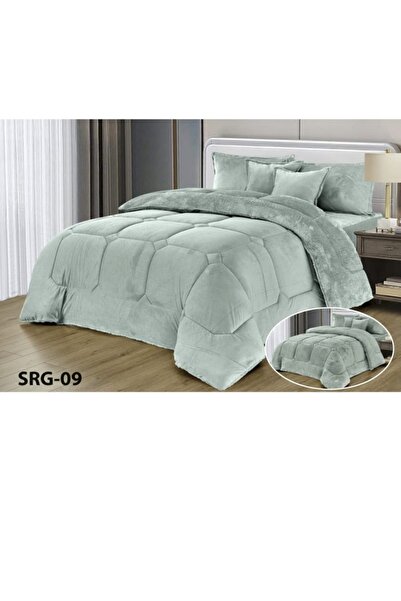 Moon Premium Double-Sided Winter comforter, Velvet and Fur - 6-Piece Comforter Set, 250x230cm