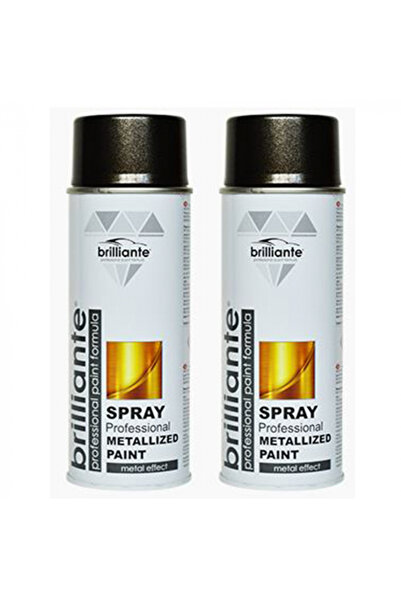BRILLIANTE Pachet 2 x Vopsea Spray Metalizata Negru 400 ml