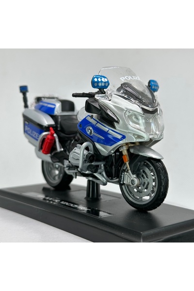 Maisto Diecast Bmw R1200 Rt Police 1:18 Diecast Model Motorcycle – Licensed M...