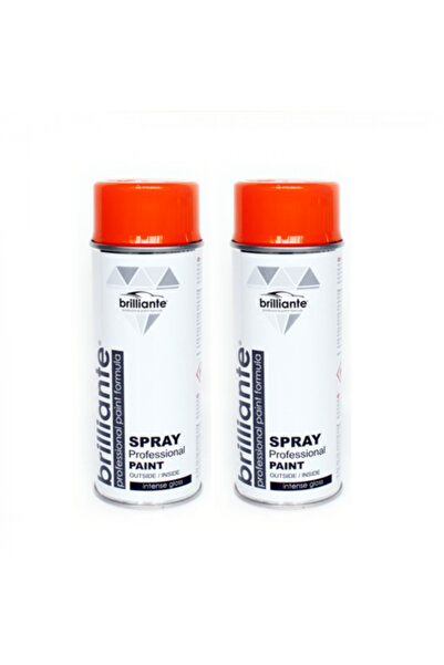 BRILLIANTE Pachet 2 x Vopsea Spray Portocaliu Pur RAL 2004 400 ml