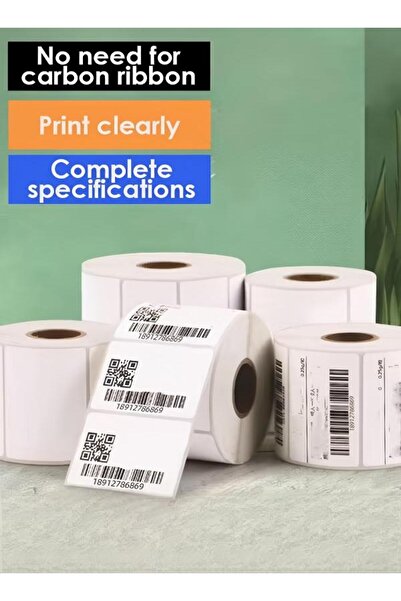 fun zone مجموعة من 800 قطعة من ورق الملصقات للطباعة الحرارية، ملصقات ملصقات الباركود الحرارية المباشرة