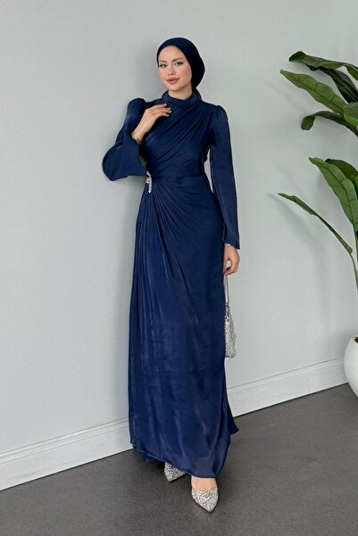 Şulemoda Giyim Вечірня сукня синього кольору