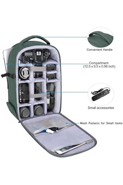 Mosiso Camera Backpack, DSLR/SLR/Mirrorless Photography Camera Bag Full Open Waterproof Hardshell Ca