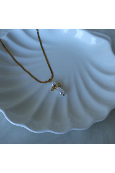 leargia قلادة الملاك الصلب