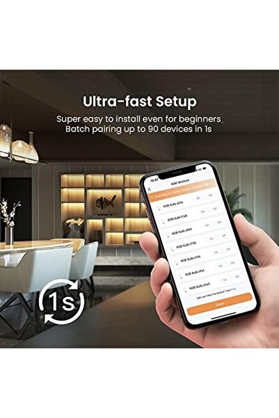 Broadlink Smart Home BLE Starter Kit - Includes 3 Bulbs, 1 Scene Switch and 1 Hub, Uses FastCon and