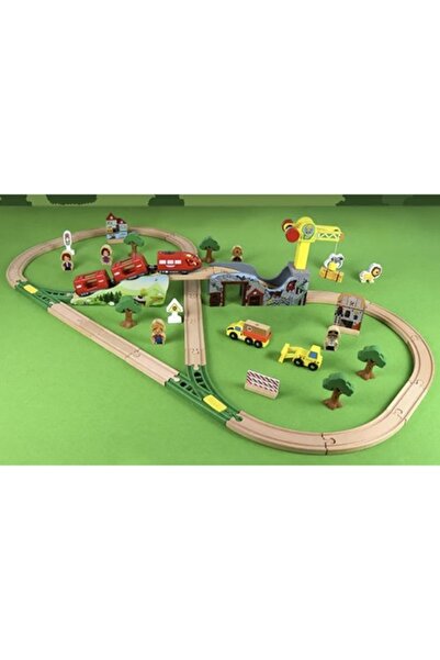 KESNUP wooden train track 57 elements, 3.2 m