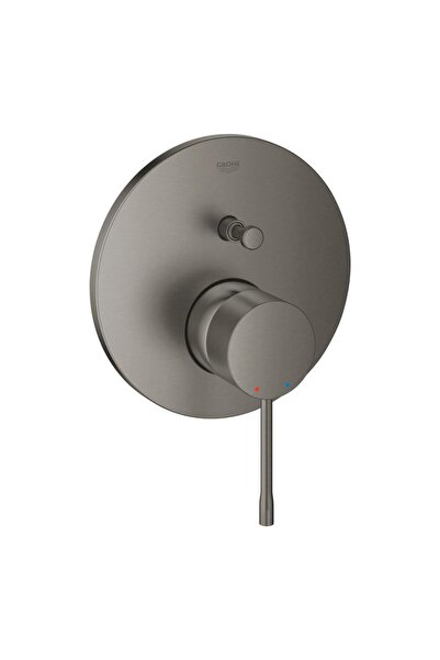 Grohe صنبور حمام/دش مدمج من إيسنس (مجموعة مثبتة على السطح)، جرافيت صلب مصقول،...