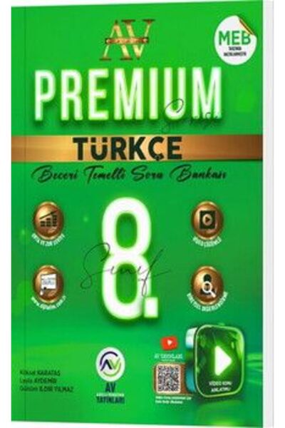 AV YAYINLARI Av Yayınları 8. Sınıf Türkçe Premium Beceri Temelli Soru Bankası