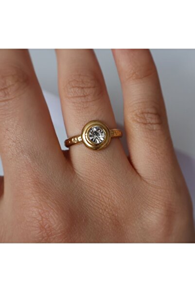 leargia خاتم سيليست ستيل-ذهبي