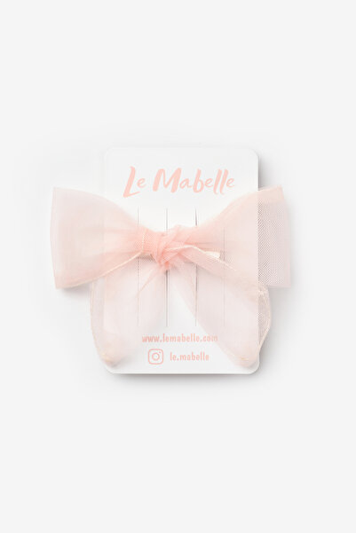 Le Mabelle Salmon Tie Tulle Bow Girl's Clip Buckle