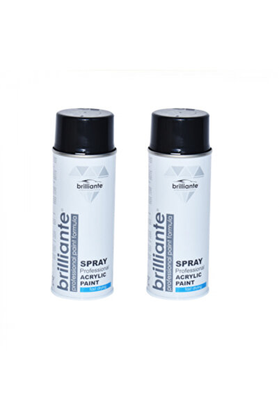 BRILLIANTE Pachet 2 x Vopsea Spray Gri Negru RAL 7021 400 ml