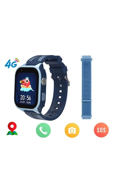 MARYALEX Ceas smartwatch pentru copii, slot cartela SIM, 4G, buton SOS, apelare video, localizare precisa GPS