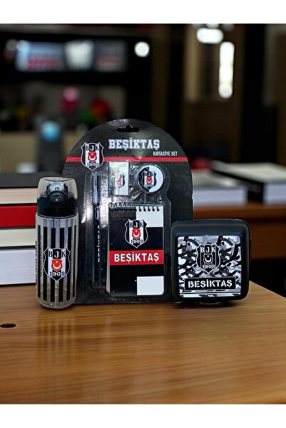 SANALTİCARETİM Beşiktaş Taraftar 4 bölmeli Beslenme Kutusu 500 Ml Matara Kırt...