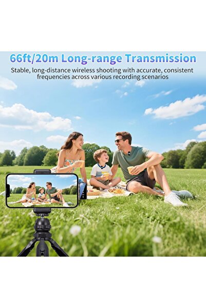 LENND Wireless Lavalier Microphone, 3-in-1 Bluetooth Mic for iPhone/Android/Camera