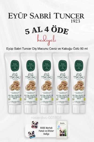 Eyüp Sabri Tuncer معجون أسنان بخلاصة الجوز والقشر 90 مل - اشتري 5 واحصل على 4...