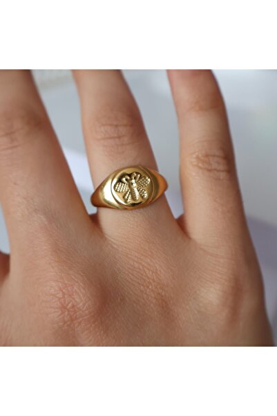 leargia Castelle Steel Ring-Bee - Gold