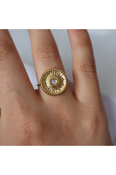 leargia خاتم سولارا الفولاذي - أبيض