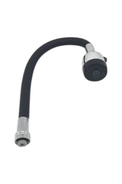 irişka Spiral Colored Kubar Sink Kitchen Flexible Faucet with Movable Head Black
