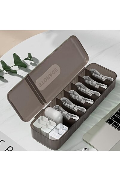 Flippy Cable Organizer Box, Flippy, Plastic, 28 x 9 x 6 cm, Grey