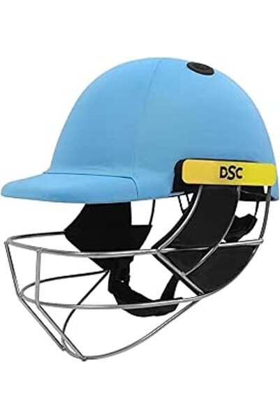 DSC Avenger Pro Cricket Helmet for Men & Boys | Medium | Sky Blue | Steel Grill | Neck Guard