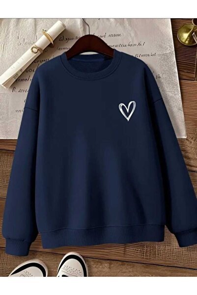 tkn your style Μπλούζα με σχέδιο καρδιάς Unisex Trend Oversize