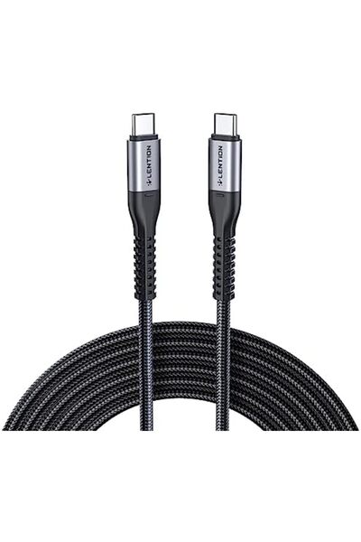 LENTION USB C to USB C Cable 3.3ft 60W, Type C 20V/3A Fast Charging Braided Cord Compatible with 202